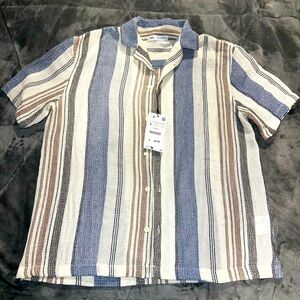 Zara Men’s Short Sleeve Button Down Shirt - Size Large - Brand New w/ Tag.